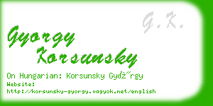 gyorgy korsunsky business card